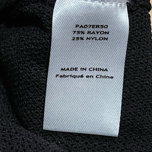 NWT Parker Black Contrasting Lightweight Knit Top/Sweater - Picture 8 of 9